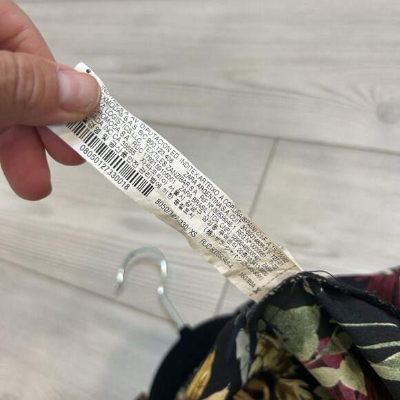 Zara Basic Tropical Print Jumpsuit with Belt, Short Sleeve, Size XS - Picture 7 of 10